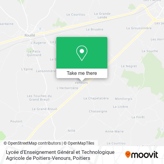 Lycée d'Enseignement Général et Technologique Agricole de Poitiers-Venours map
