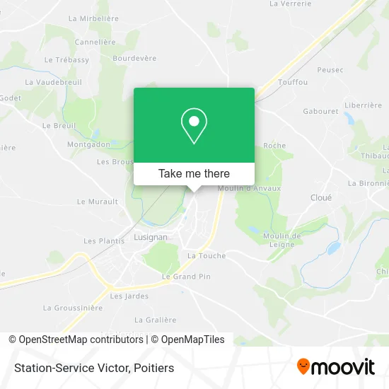 Station-Service Victor map
