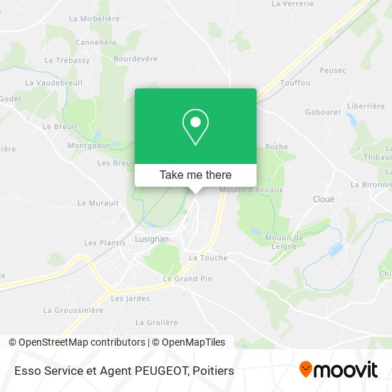 Esso Service et Agent PEUGEOT map