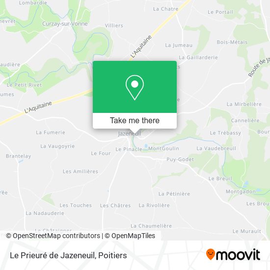 Le Prieuré de Jazeneuil map