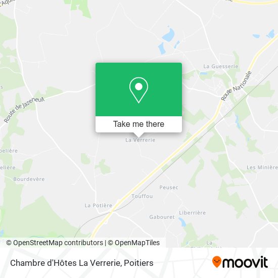 Chambre d'Hôtes La Verrerie map
