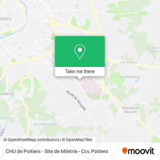 CHU de Poitiers - Site de Milétrie - Ccv map