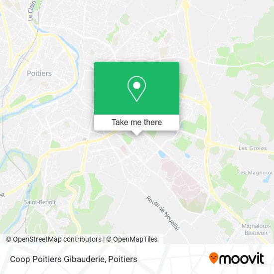 Coop Poitiers Gibauderie map