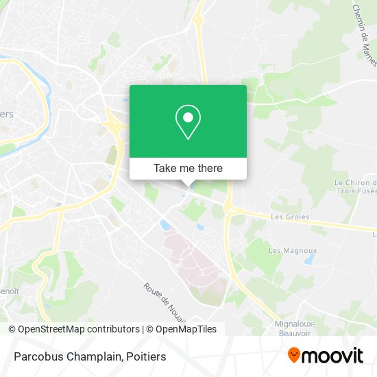 Parcobus Champlain map