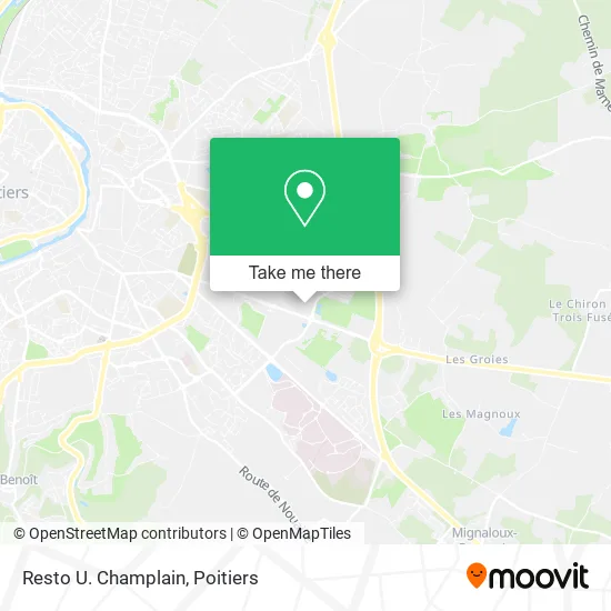 Resto U. Champlain map