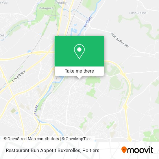 Restaurant Bun Appétit Buxerolles map