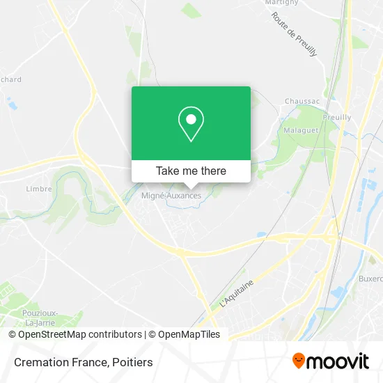 Cremation France map
