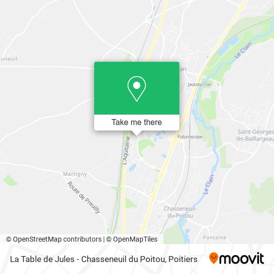 Mapa La Table de Jules - Chasseneuil du Poitou