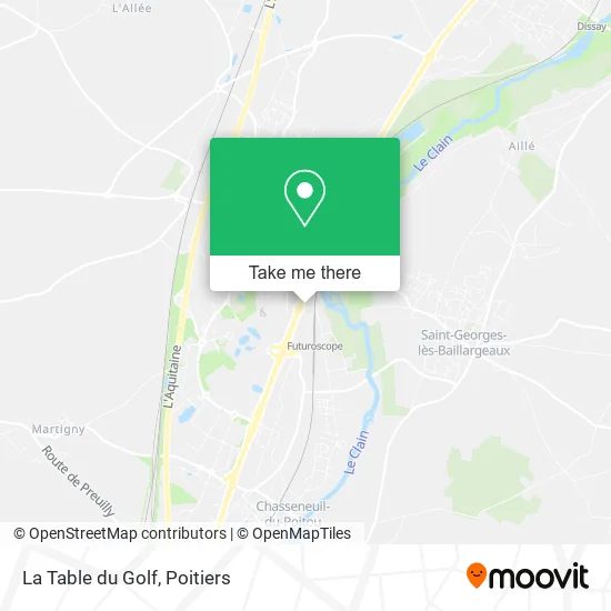 La Table du Golf map