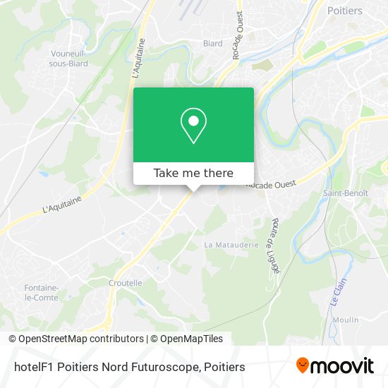 hotelF1 Poitiers Nord Futuroscope map