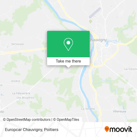Europcar Chauvigny map