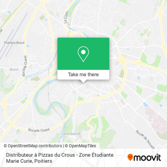 Distributeur à Pizzas du Crous - Zone Étudiante Marie Curie map