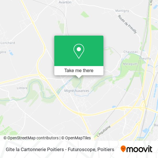 Gîte la Cartonnerie Poitiers - Futuroscope map