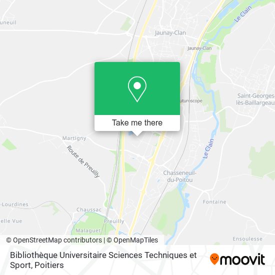 Bibliothèque Universitaire Sciences Techniques et Sport map