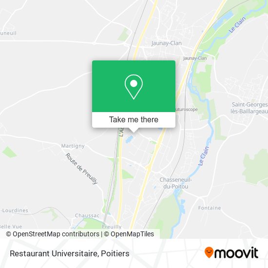 Restaurant Universitaire map