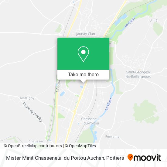 Mister Minit Chasseneuil du Poitou Auchan map