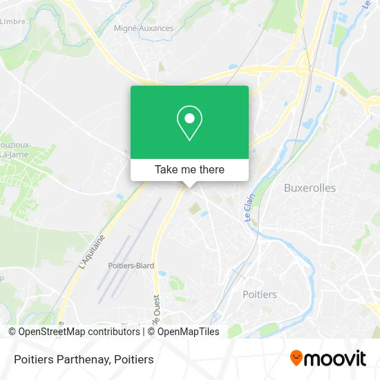 Poitiers Parthenay map