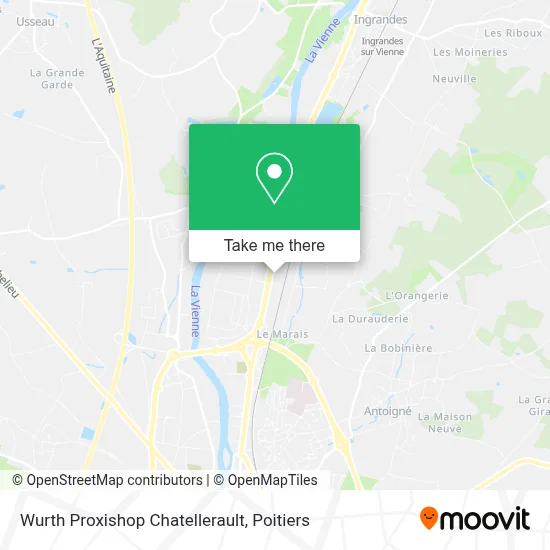 Wurth Proxishop Chatellerault map
