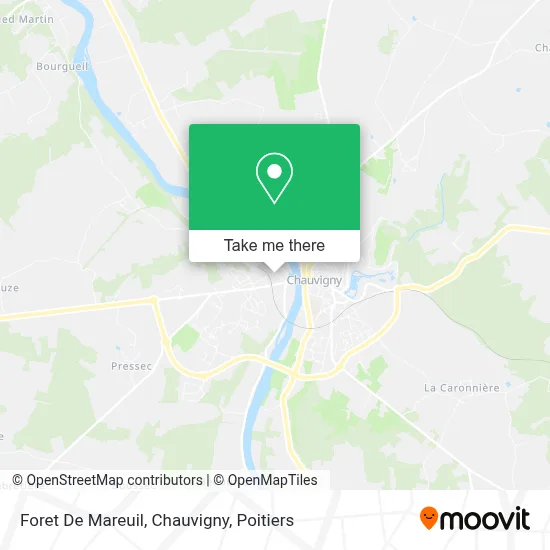 Foret De Mareuil, Chauvigny map