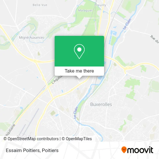 Essaim Poitiers map
