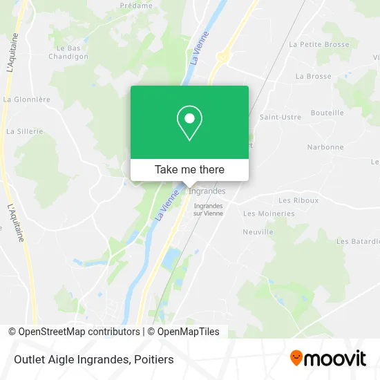 Outlet Aigle Ingrandes map