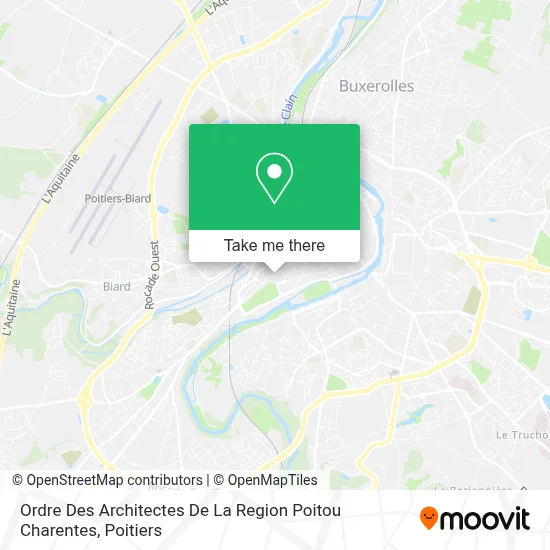 Ordre Des Architectes De La Region Poitou Charentes map
