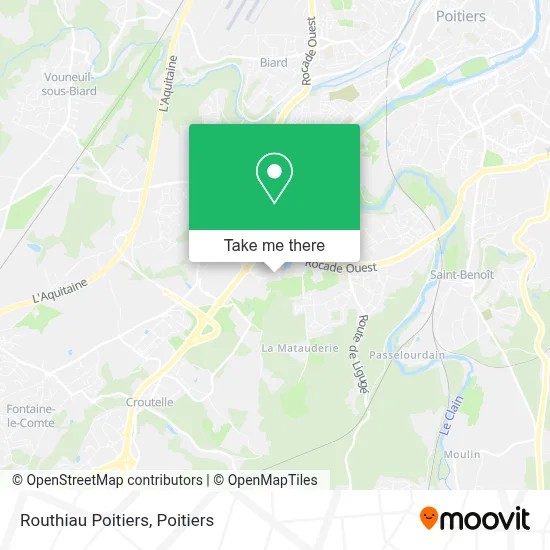 Routhiau Poitiers map