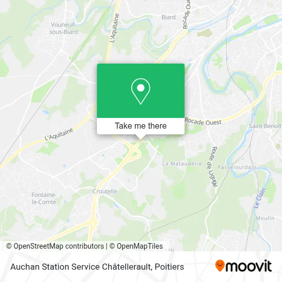 Auchan Station Service Châtellerault map