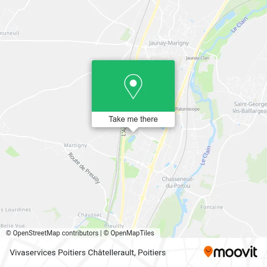 Vivaservices Poitiers Châtellerault map