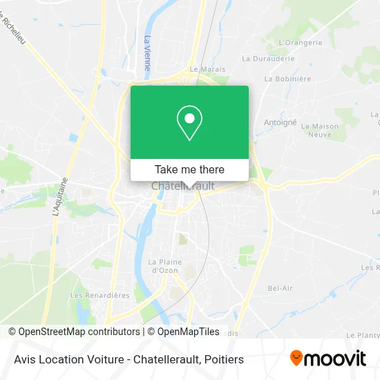 Avis Location Voiture - Chatellerault map