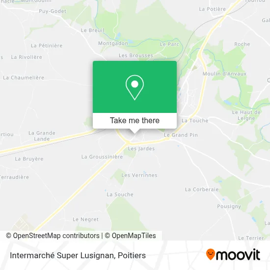 Intermarché Super Lusignan map