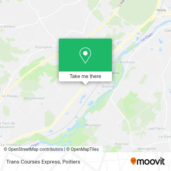 Trans Courses Express map