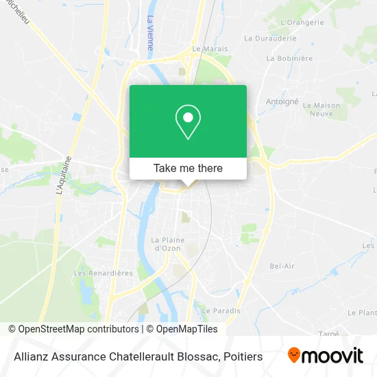 Allianz Assurance Chatellerault Blossac map