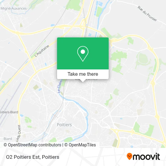O2 Poitiers Est map
