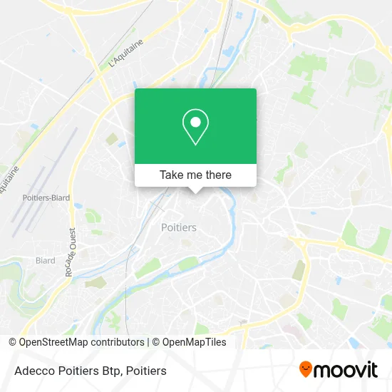 Adecco Poitiers Btp map
