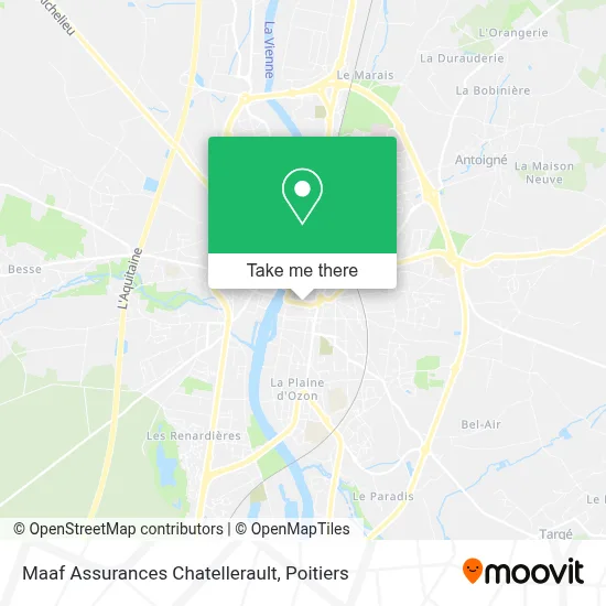 Maaf Assurances Chatellerault map