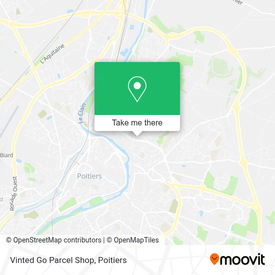 Vinted Go Parcel Shop map