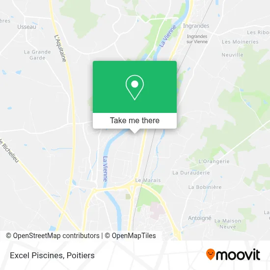 Excel Piscines map