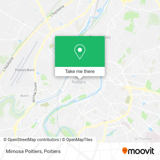 Mimosa Poitiers map
