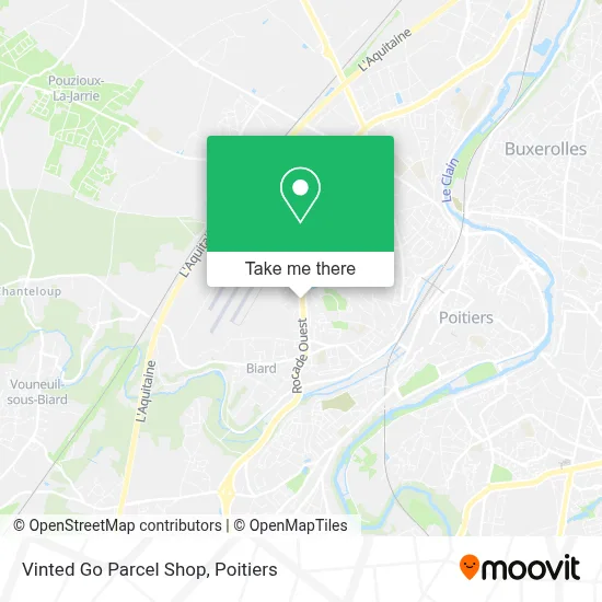Vinted Go Parcel Shop map
