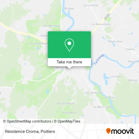 Résidence Croma map