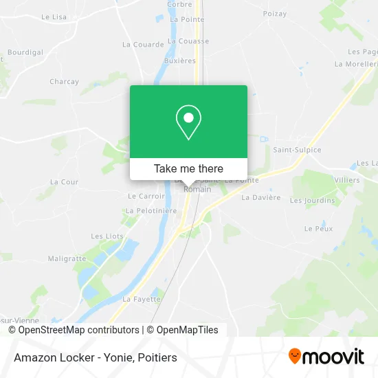 Amazon Locker - Yonie map