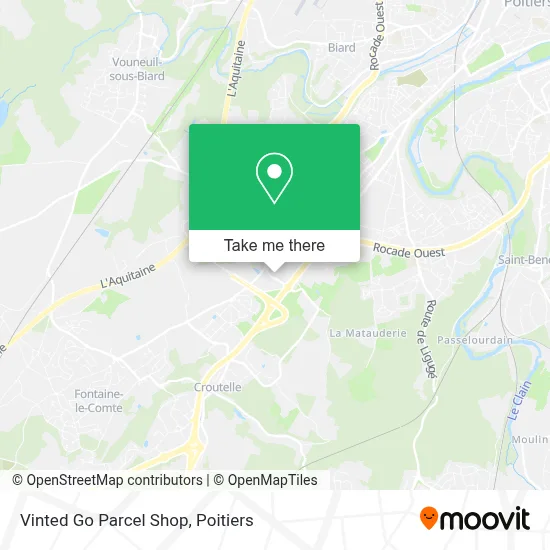Vinted Go Parcel Shop map