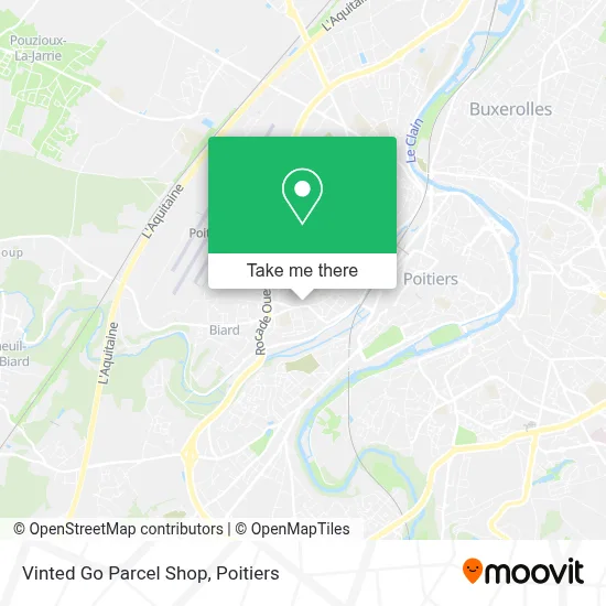 Vinted Go Parcel Shop map