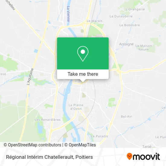 Régional Intérim Chatellerault map