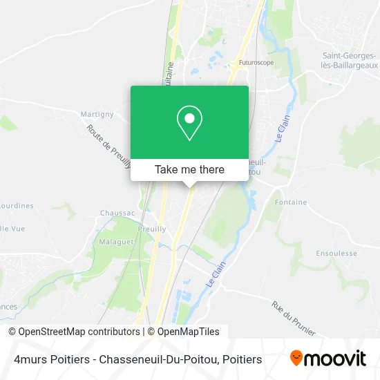 4murs Poitiers - Chasseneuil-Du-Poitou map