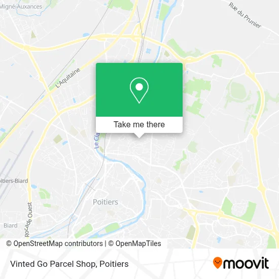 Vinted Go Parcel Shop map