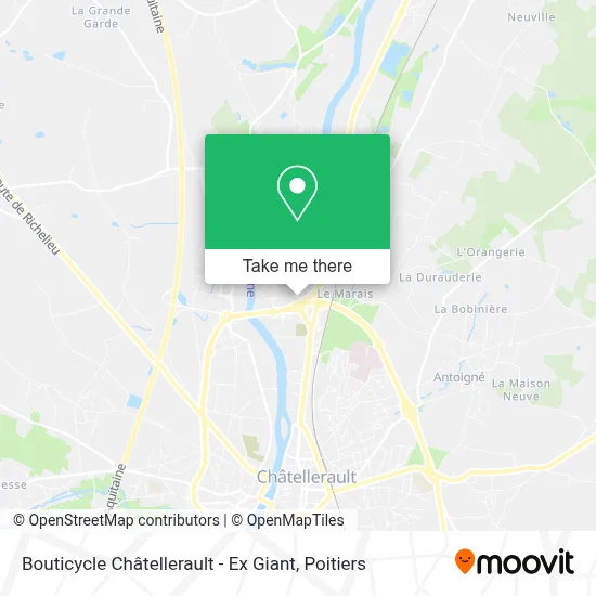 Bouticycle Châtellerault - Ex Giant map