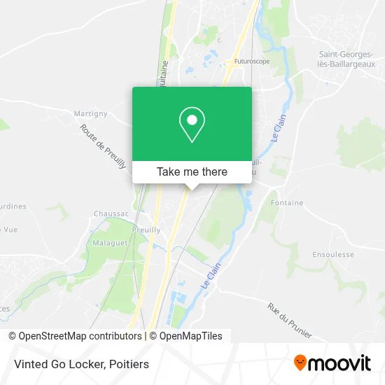 Vinted Go Locker map