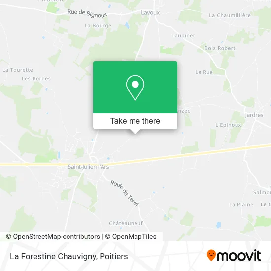 La Forestine Chauvigny map